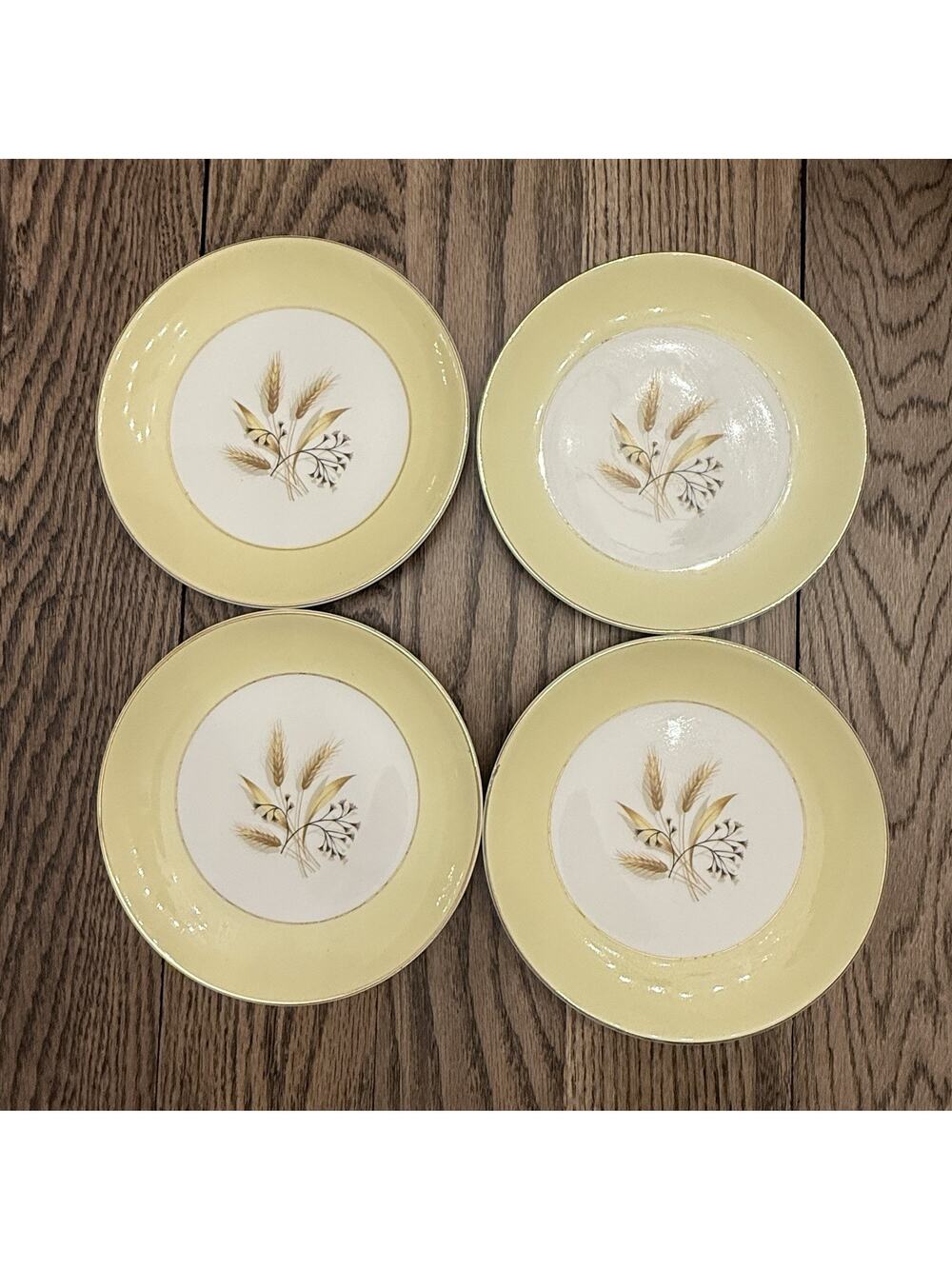 Century Service Autumn Gold Set of 4 7 1/4" Salad / Dessert Plates VINTAGE B